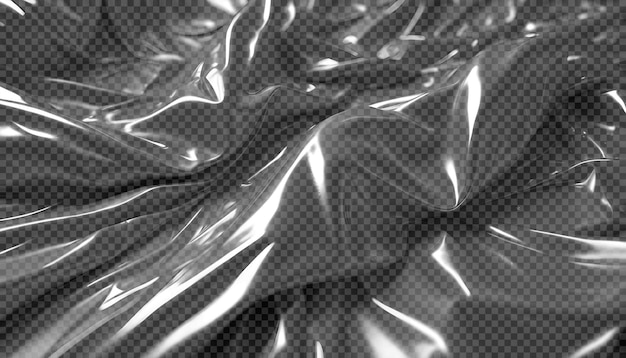 glossy transparent plastic film isolated on background
