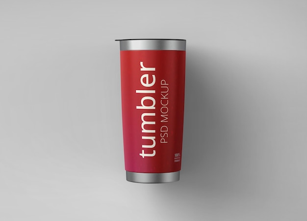 PSD glossy tumbler mug mockup