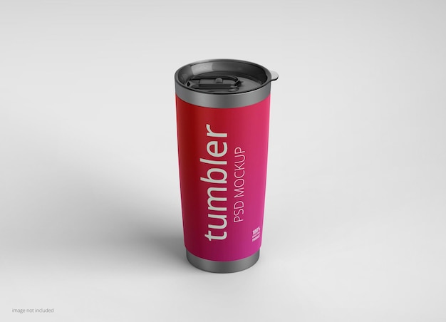 PSD glossy tumbler mug mockup