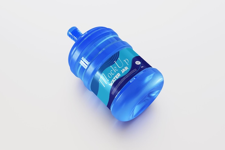 PSD glossy water jar mockup