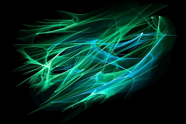 PSD glossy waves abstract background
