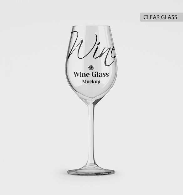 Glossy wine glass mug mockup