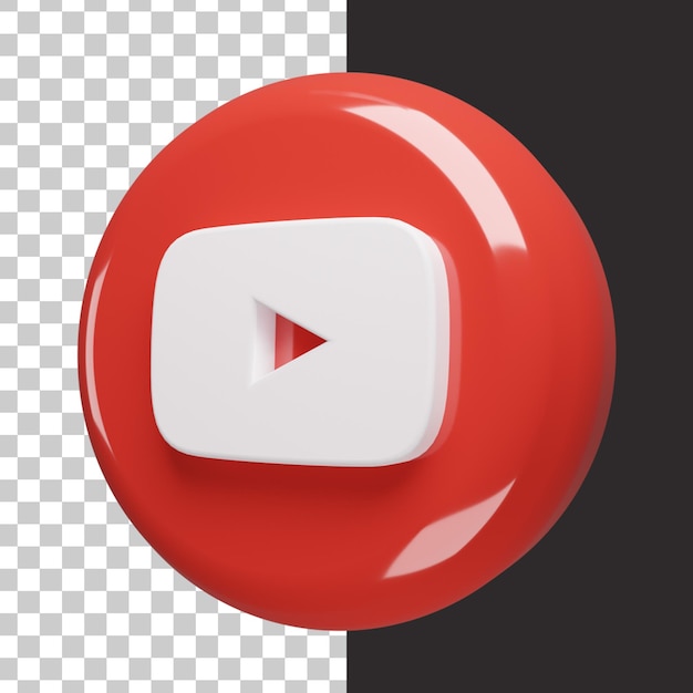 glossy youtube logo