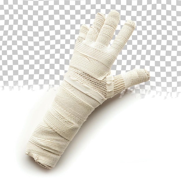 PSD a glove with a bandage on it that says  a  on it