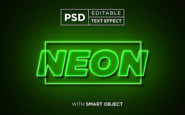 glow neon text effect green neon text style effect