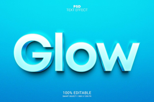 Glow Psd Edytowalny Projekt Efektów Tekstowych