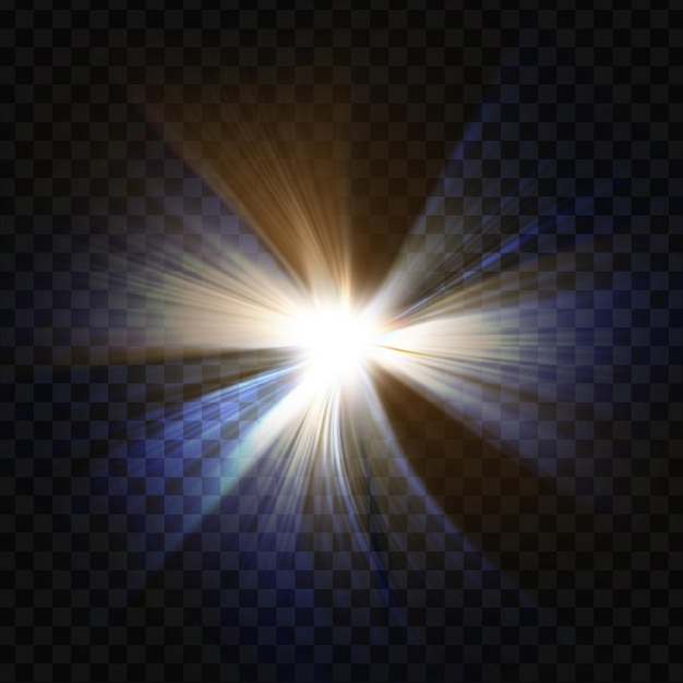 Glow star burst flare explosion light effect