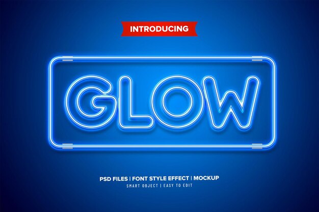 PSD glow 텍스트 효과 템플릿