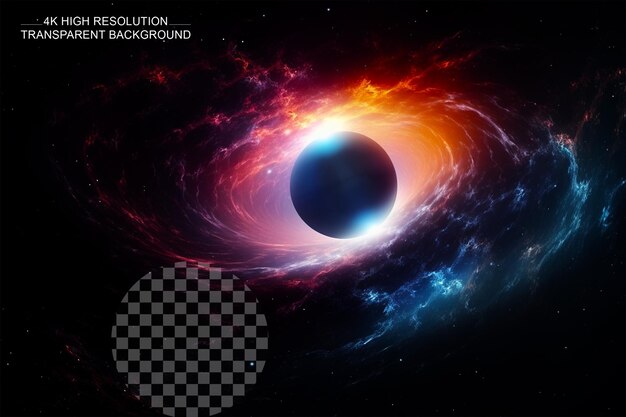 PSD glowing black hole a cosmic attraction pulling stars into obliviontransparent background