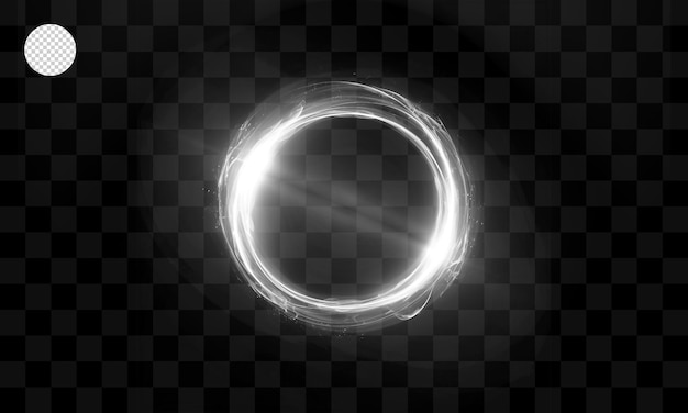 PSD cerchio luminoso su uno sfondo scuro.