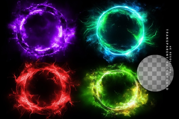 Glowing Circle vonkverlichting op transparante achtergrond
