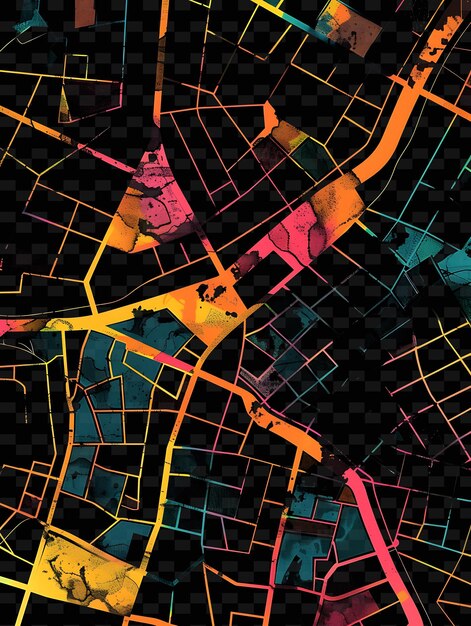 都市地図 交互に並べられた地図の形 y2kテクスチャ フォーム 背景 装飾 アート