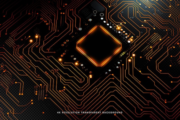 PSD glowing digital circuit achtergrond.