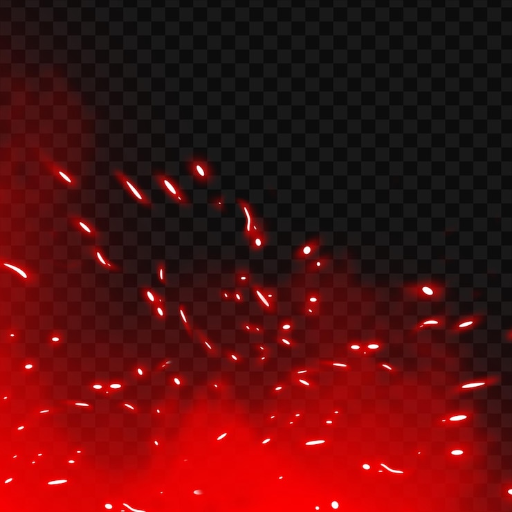 PSD glowing fire particles flame