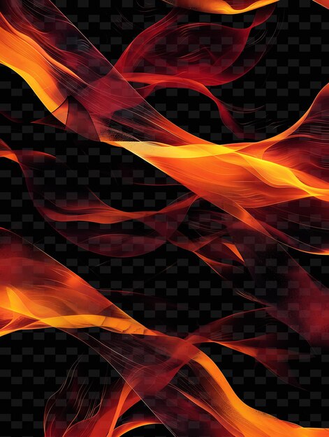 PSD glowing flames dancing en overlapping flame shapes in de s y2k texture shape background decor art