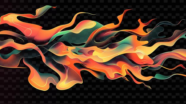 PSD glowing flames and fire related elements overlapping flame s y2k texture shape background decor art