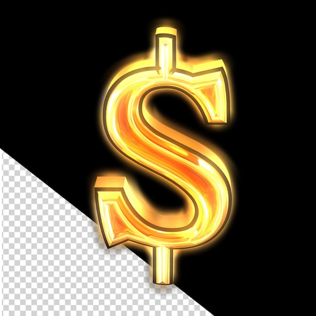 Glowing gold symbol