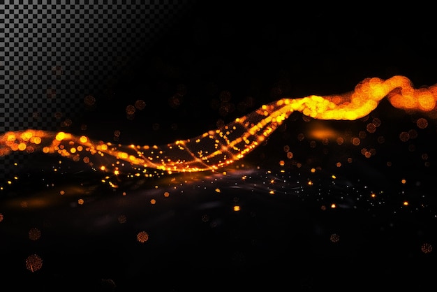 Glowing Golden Wave