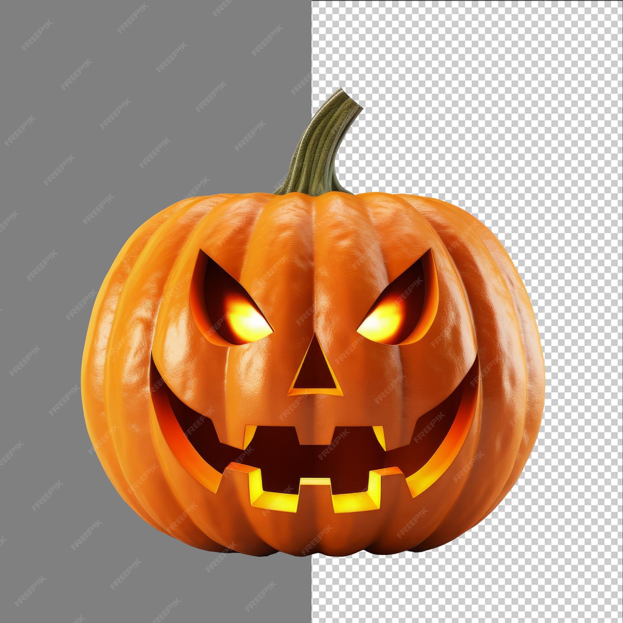 Black Scary face of Halloween pumpkin or ghost o transparent background PNG  - Similar PNG