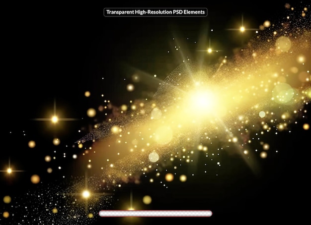 PSD glowing light explodes on a transparent background