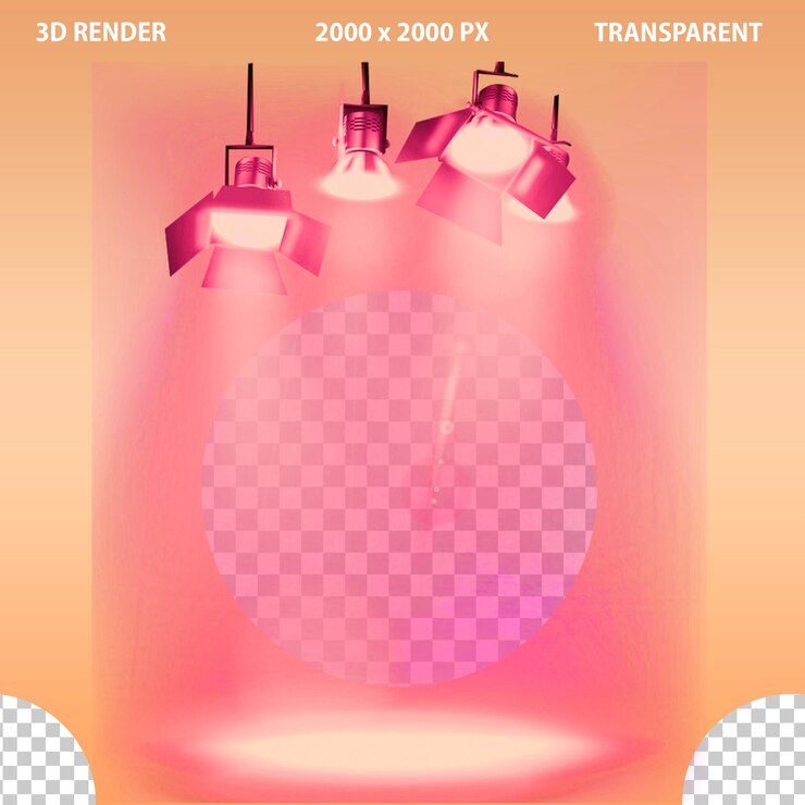 PSD glowing lights and bulbs effects png transparent background isolated overlays