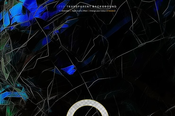 PSD glowing lines on transparant background