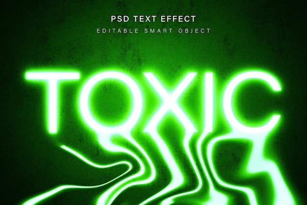 PSD glowing melting glitch psd text effect