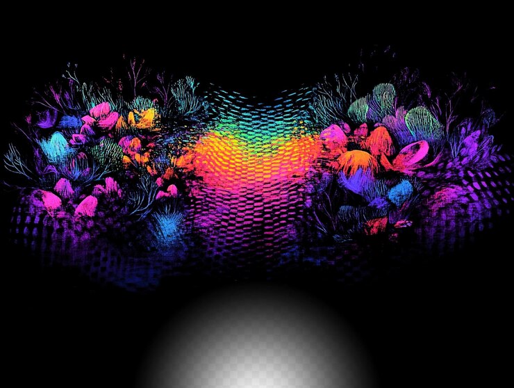 PSD glowing mushroom fantasy