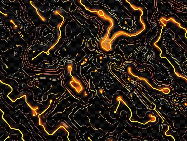 Glowing Neon Circuit Patterns Circuitry Texture Material Cir Y2K Texture Shape Background Decor Art
