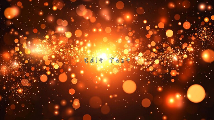PSD glowing orange and gold bokeh lights