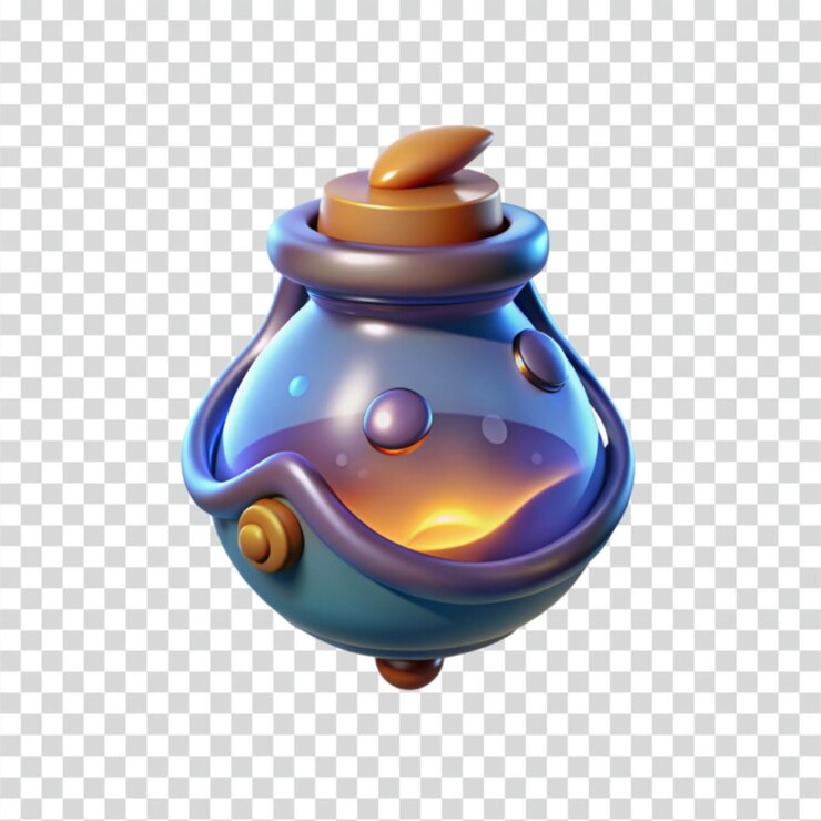 PSD glowing potion bottle