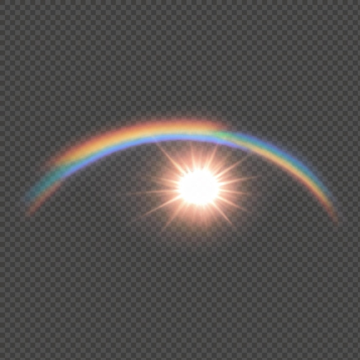 PSD glowing rainbow energy wave with radiant light and effects isolated on transparent background png