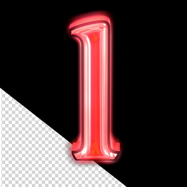 Glowing red symbol letter l