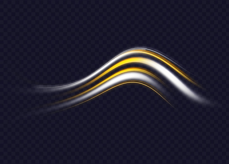 PSD glowing shiny wave light lines effect