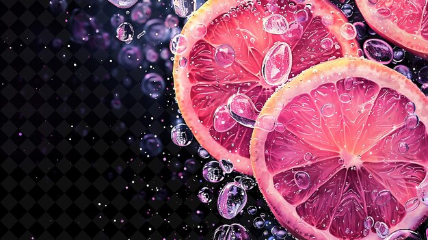 Glowing silver grapefruit spritzer met cascading grapefru it neon color food drink y2k collection