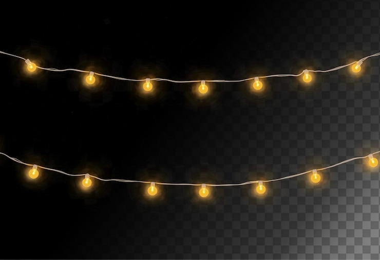 PSD glowing string lights