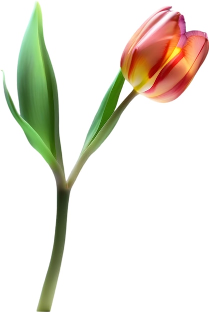 PSD Светящийся тюльпан близкое изображение светящегося цвета тюльпана