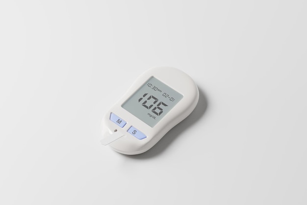 PSD glucose meter or glucometer screen mockups