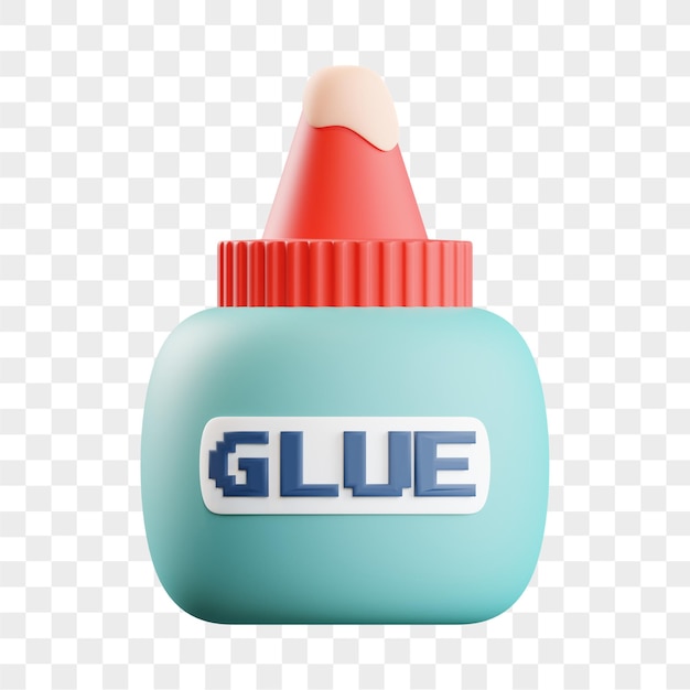 PSD glue 3d illustration