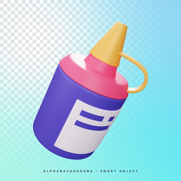 PSD glue gum 3d icon illustration