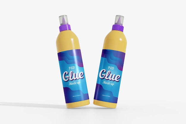 PSD glue plastic dropper bottle mockup