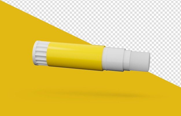 PSD glue stick in the air isolated on isolated background 3d illustration