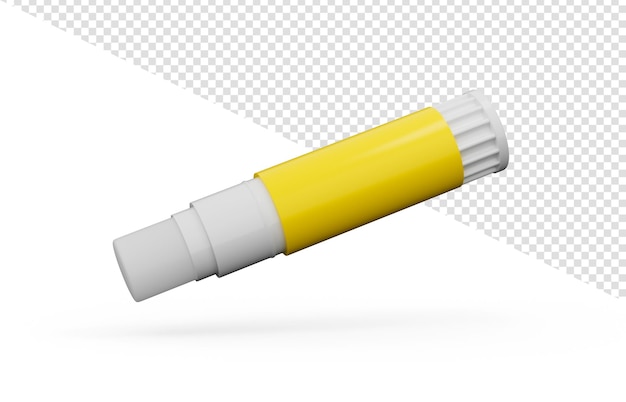 PSD glue stick in the air isolated on isolated background 3d illustration