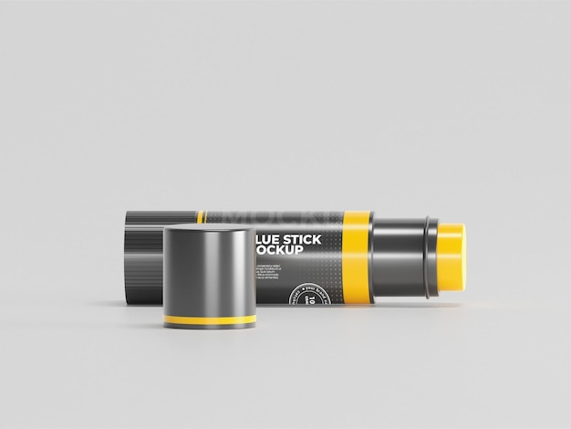 PSD glue stick label mockup