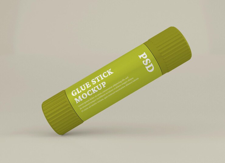 Glue stick mockup design isolated
