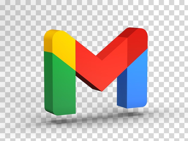 PSD gmail ikona renderowania 3d