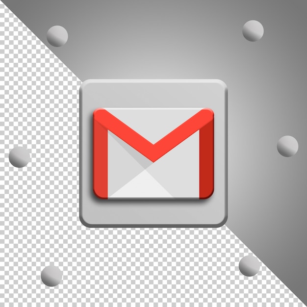 PSD Изолированный рендеринг логотипа gmail