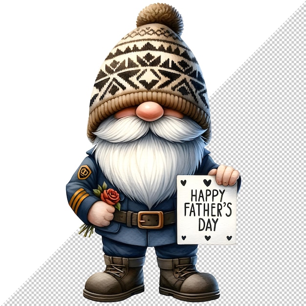 Gnome Vadersdag Aquarel Clipart Illustratie