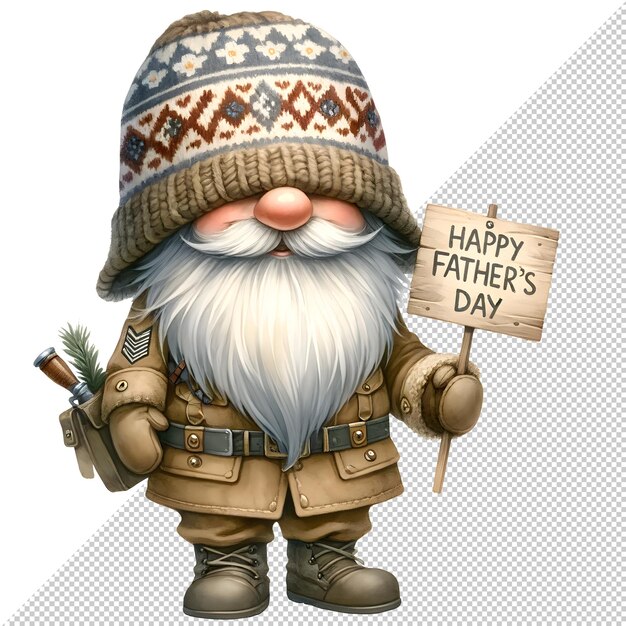 Gnome vadersdag aquarel clipart illustratie