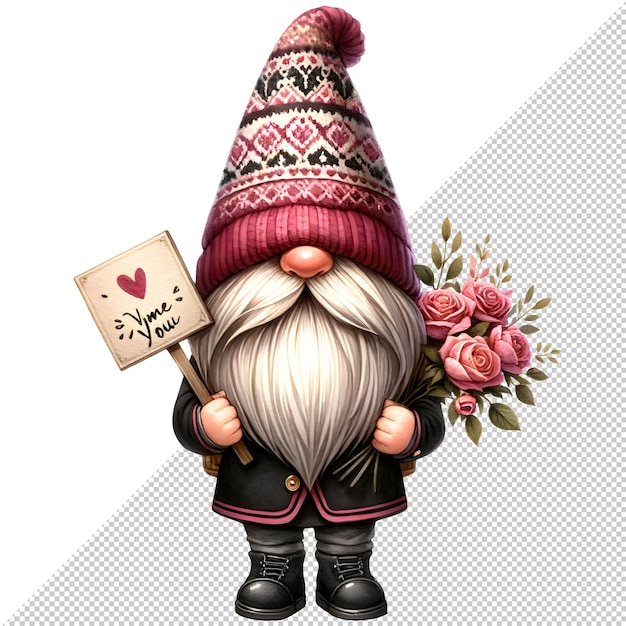 Gnome Vadersdag Aquarel Clipart Illustratie